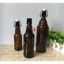 Haonai swing top beer bottle amber glass beer bottles empty beer bottles